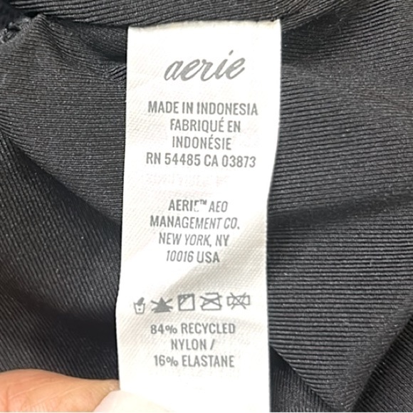 Aerie Cropped Scoop Neck Ribbed Adjustable Strap Tank Top Black XL - Picture 6 of 7